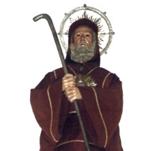 Statua di San Francesco da Paola posta all'interno della chiesa di Santa Carterina